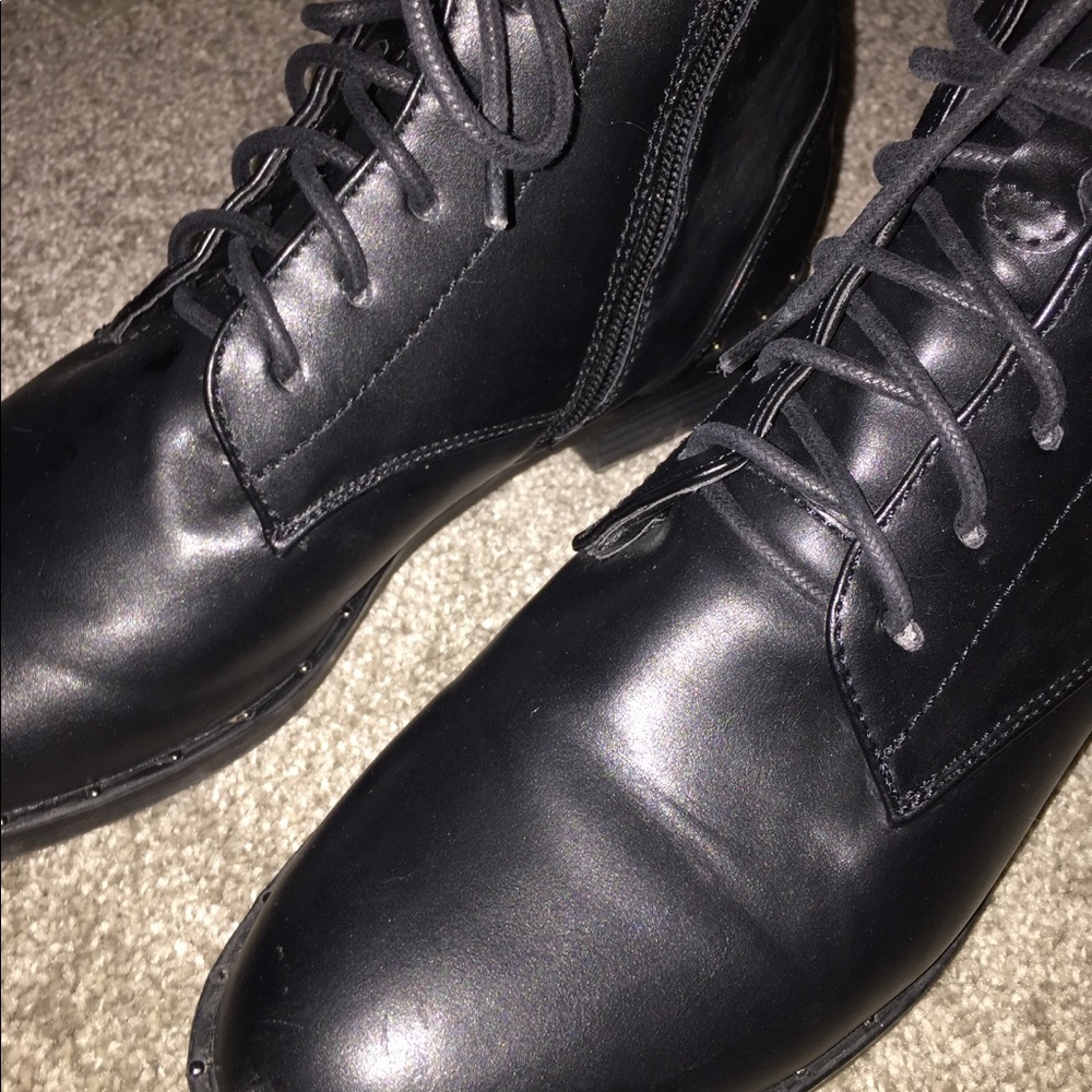 Call it Spring lace up ankle boots.